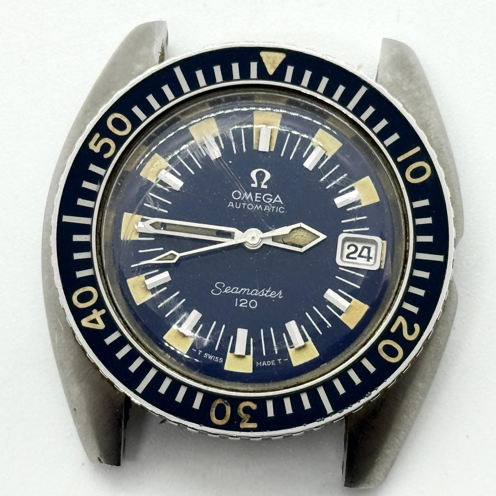 OMEGA オメガ SEAMASTER シーマスター 120m 166.073 ネイビー AT メンズ 腕時計 稼働品