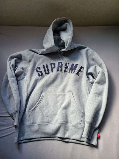 Supreme Pearl Logo Hooded Sweatshirt "Grey"