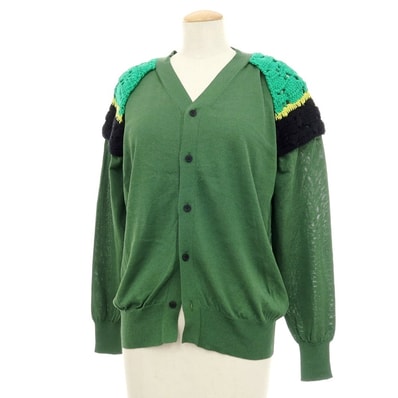 【中古】トーガ TOGA ARCHIVES コットンアセテート カーディガン グリーン【サイズ36】【レディース】