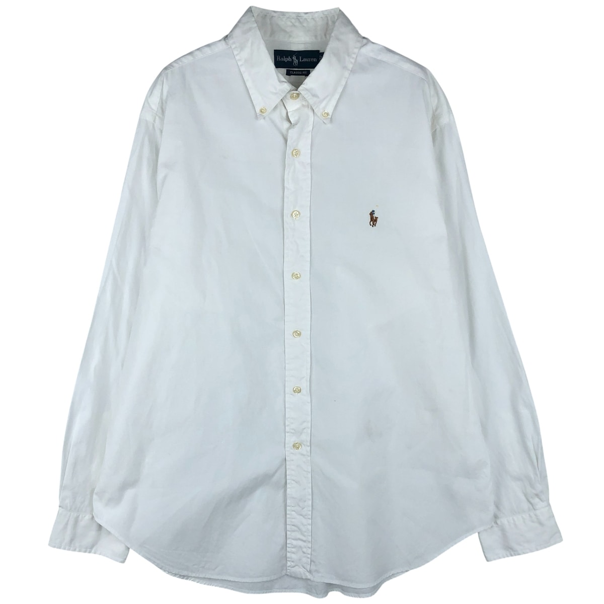 古着 ラルフローレン Ralph Lauren CLASSIC FIT クラシックフィット 長袖 ボタンダウンシャツ メンズXL相当/eaa610567