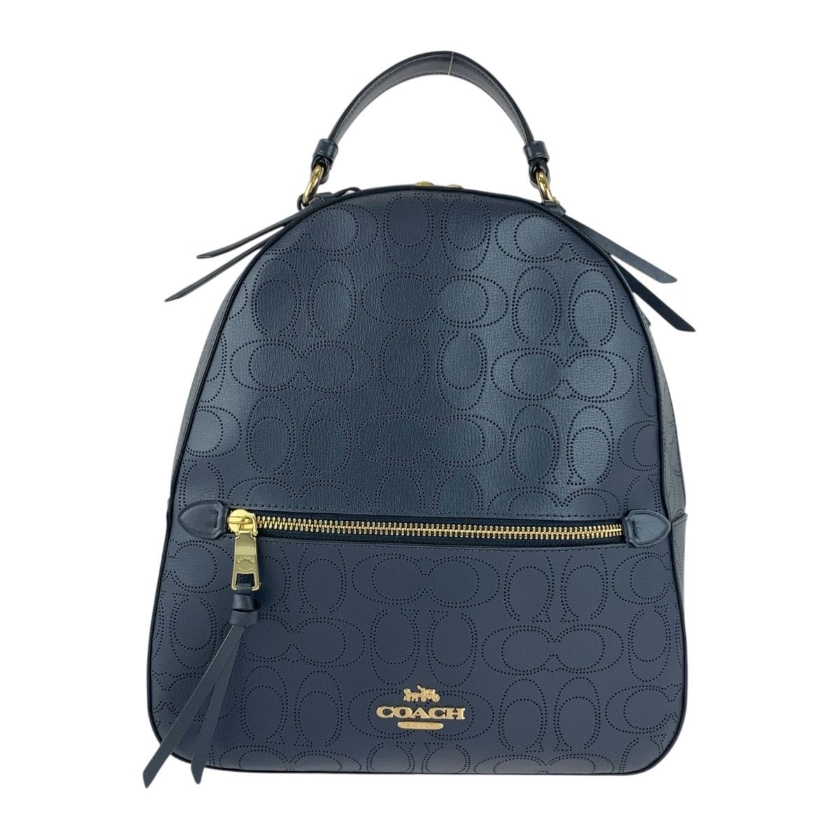 未使用に近い】超美品 COACH コーチ シグネチャー ネイビー