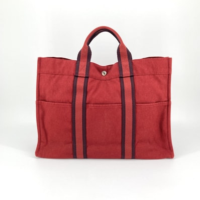 HERMES(エルメス) フールトゥトートMM ハンドバッグ レッド