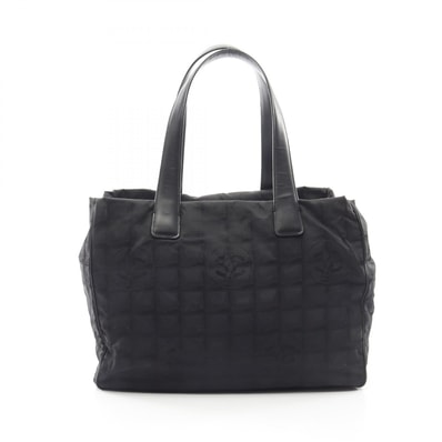 シャネル CHANEL ニュートラベルラインMM トートバッグ バッグ レザー ナイロンキャンバス レディース ブラック系 A15991 【中古】