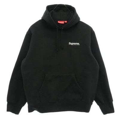 Supreme シュプリーム 23SS Worldwide Hooded Sweatshirt Black ワールドワイド フーディー スウェット シャツ パーカー ブラック L ブラック系 L【中古】