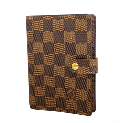 【6db1923】ルイヴィトン 手帳カバー ダミエ アジェンダPM R20700 エベヌ【中古】メンズ レディース ユニセックス