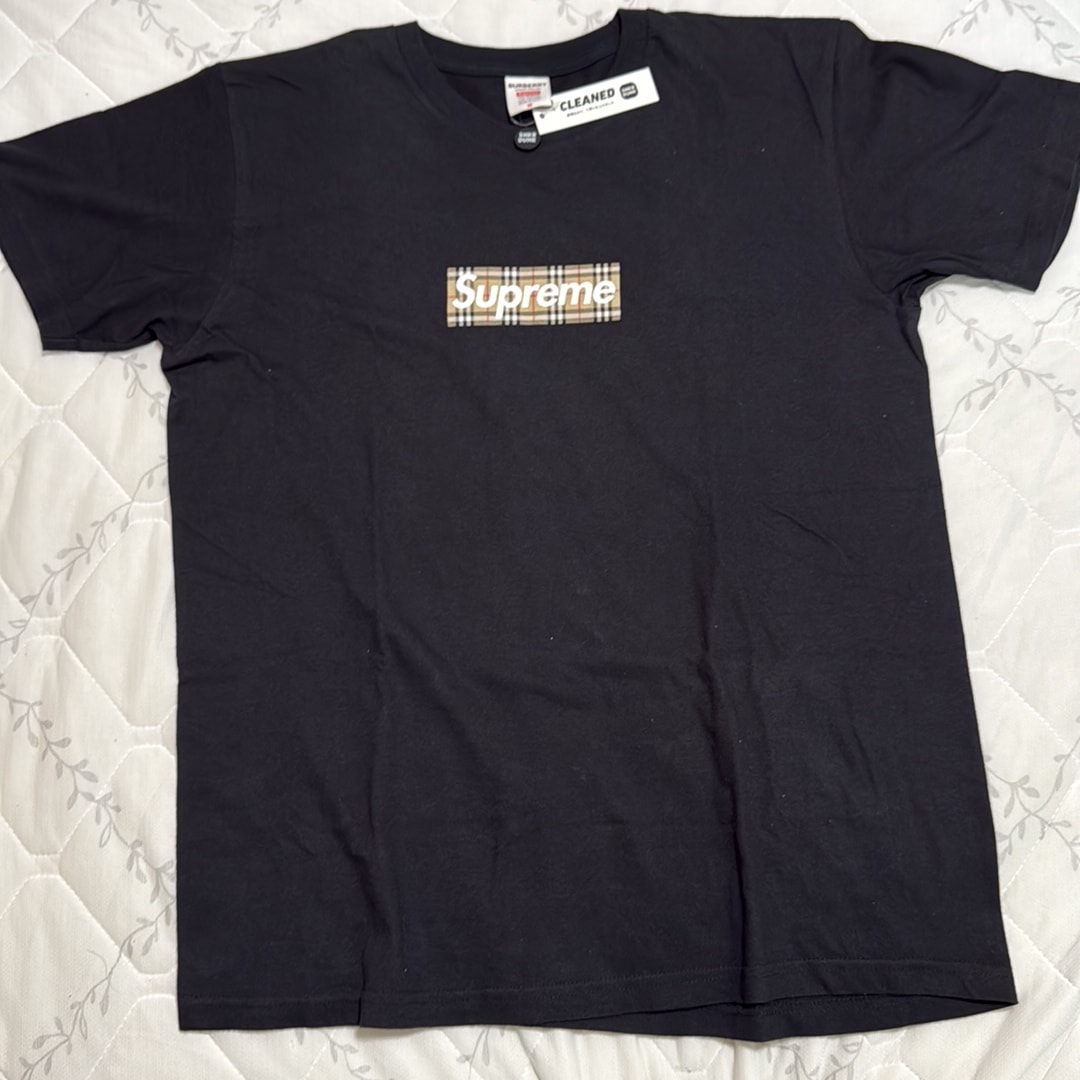 Supreme / Burberry Box Logo Tee "Black"