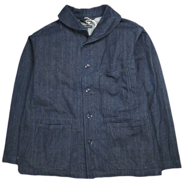 新品 Engineered Garments エンジニアードガーメンツ アメリカ製 Shawl Collar Utility Jacket - 12oz Denim デニム ショールカラーユーティリティージャケット S Indigo Gジャン アウター