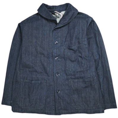 新品 Engineered Garments エンジニアードガーメンツ アメリカ製 Shawl Collar Utility Jacket - 12oz Denim デニム ショールカラーユーティリティージャケット S Indigo Gジャン アウター