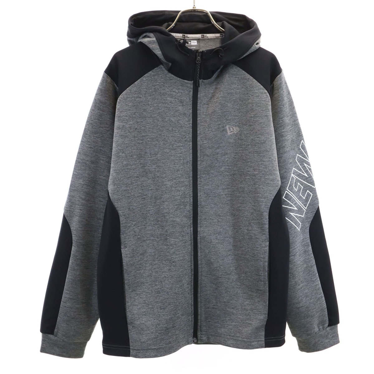 NEW ERA ニューエラ 長袖 ジップパーカー XL グレー