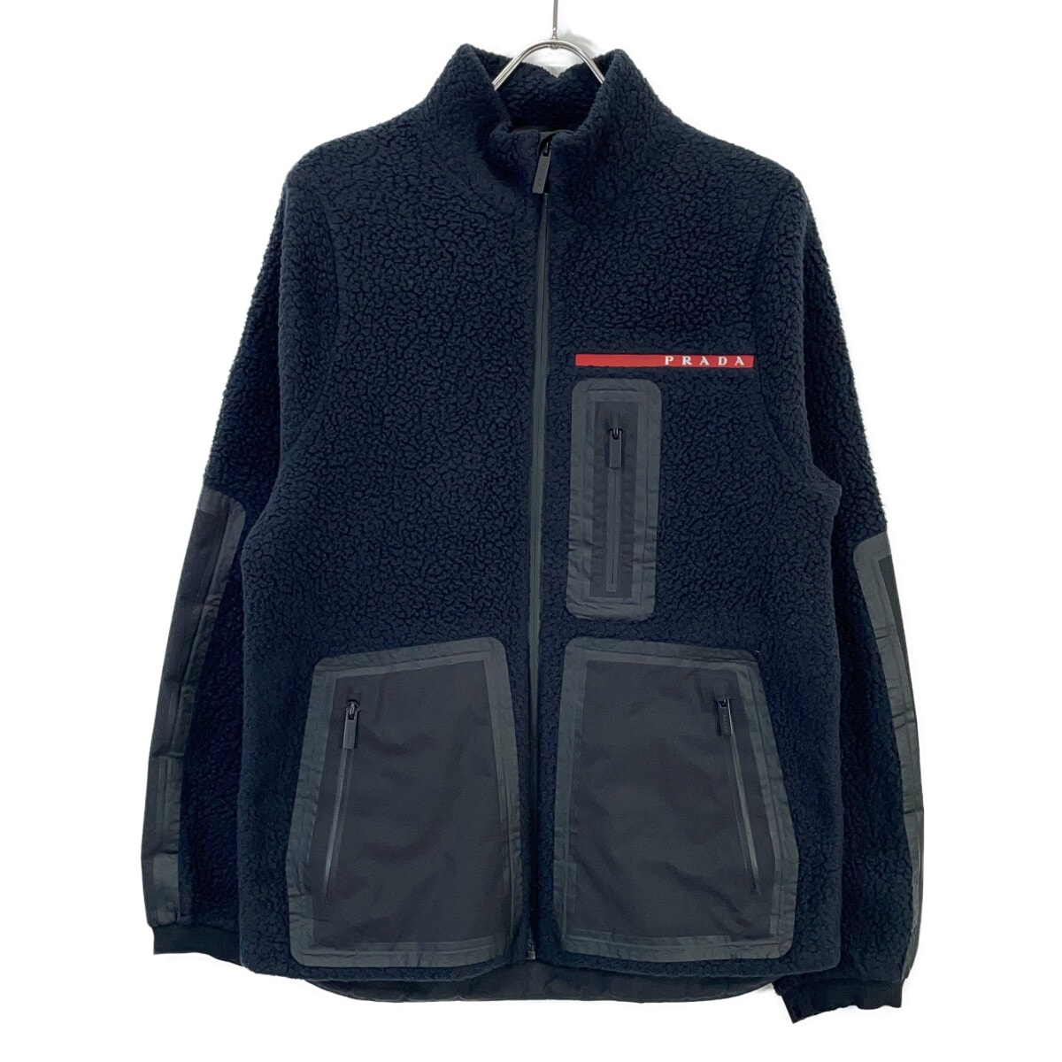 プラダスポーツ SGB659 20年製 ネイビー リサイクルフリース テクニカルジャケット