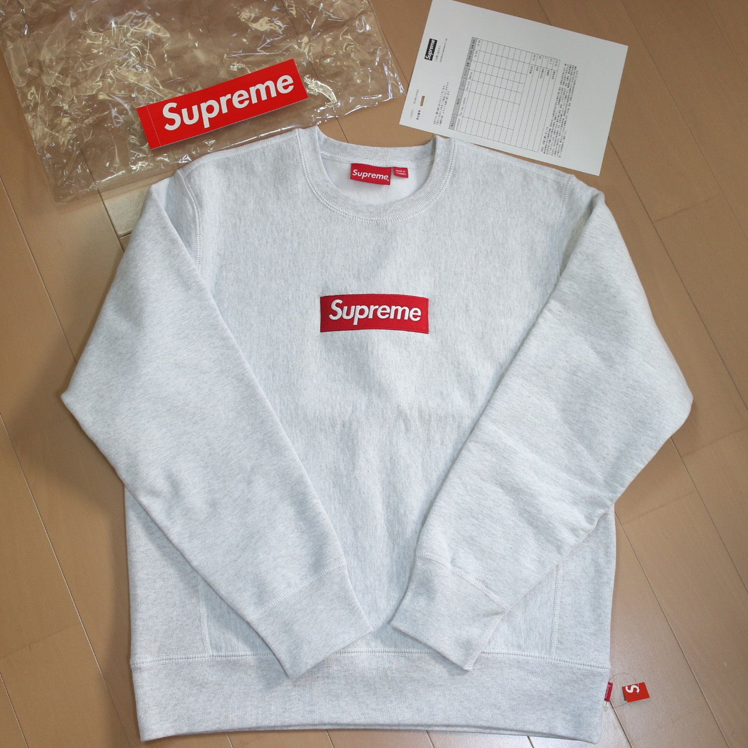 Supreme Box Logo Crewneck Sweatshirt "Ash Grey" (18FW)