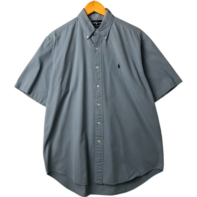古着 ラルフローレン Ralph Lauren BLAKE 半袖 ボタンダウンシャツ メンズM相当/eaa562706