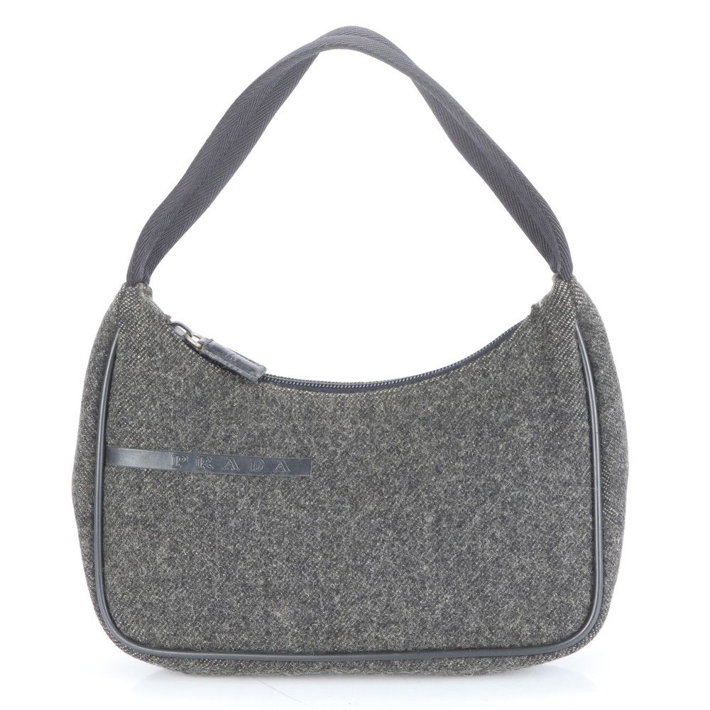 ■美品 プラダ ウールハンドバッグ