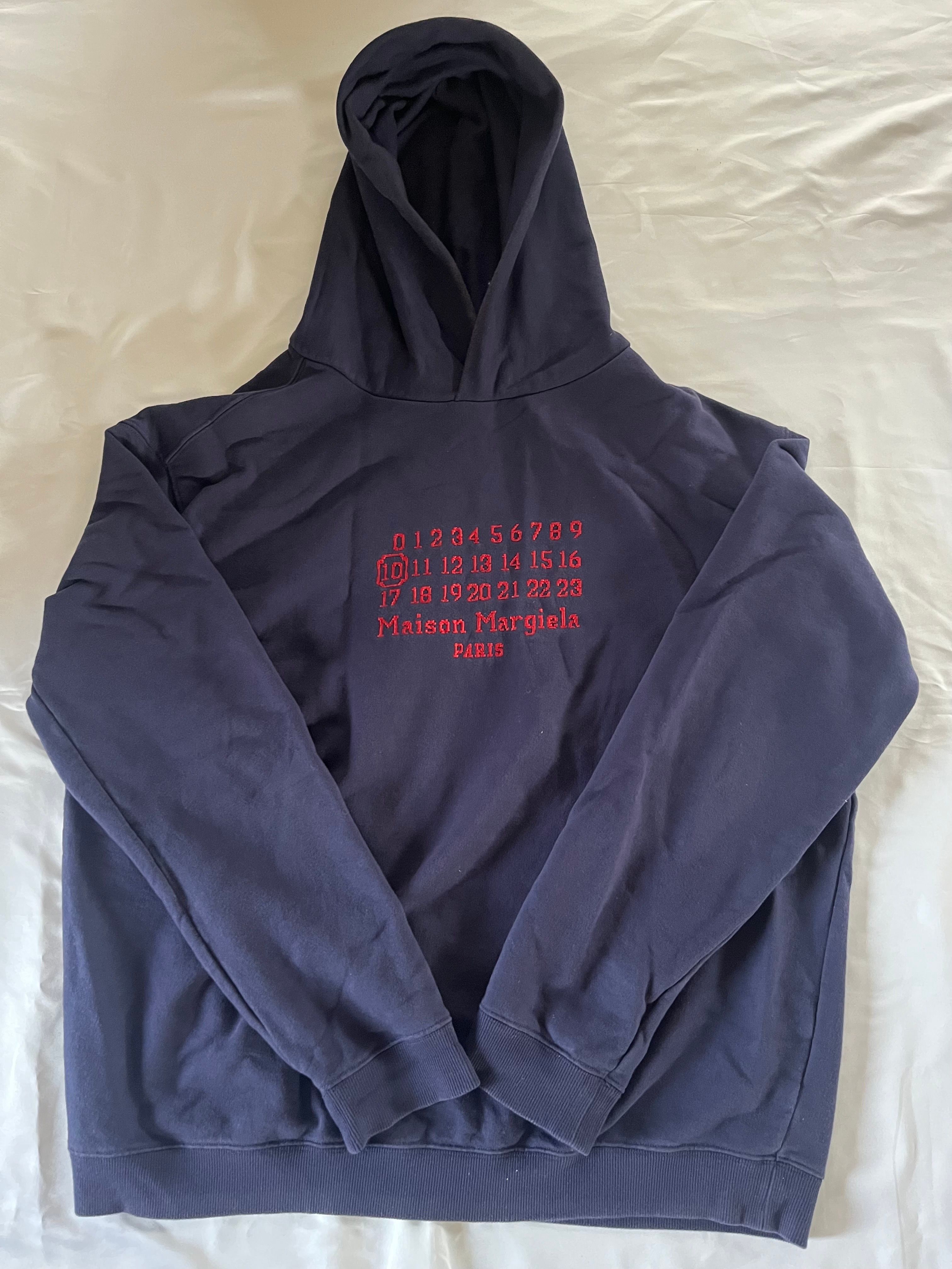Maison Margiela Embroidered Numbers Logo Hoodie "Navy"
