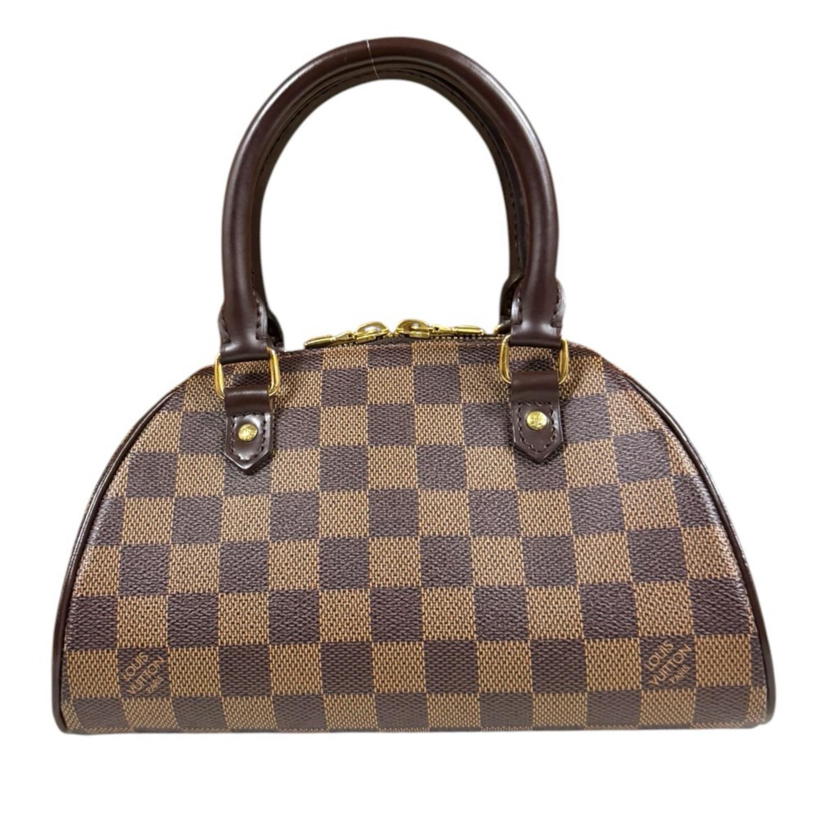 ルイヴィトン リベラ ミニ ダミエ ハンドバッグ ダミエキャンバス N41436 ブラウン レディース LOUIS VUITTON  中古