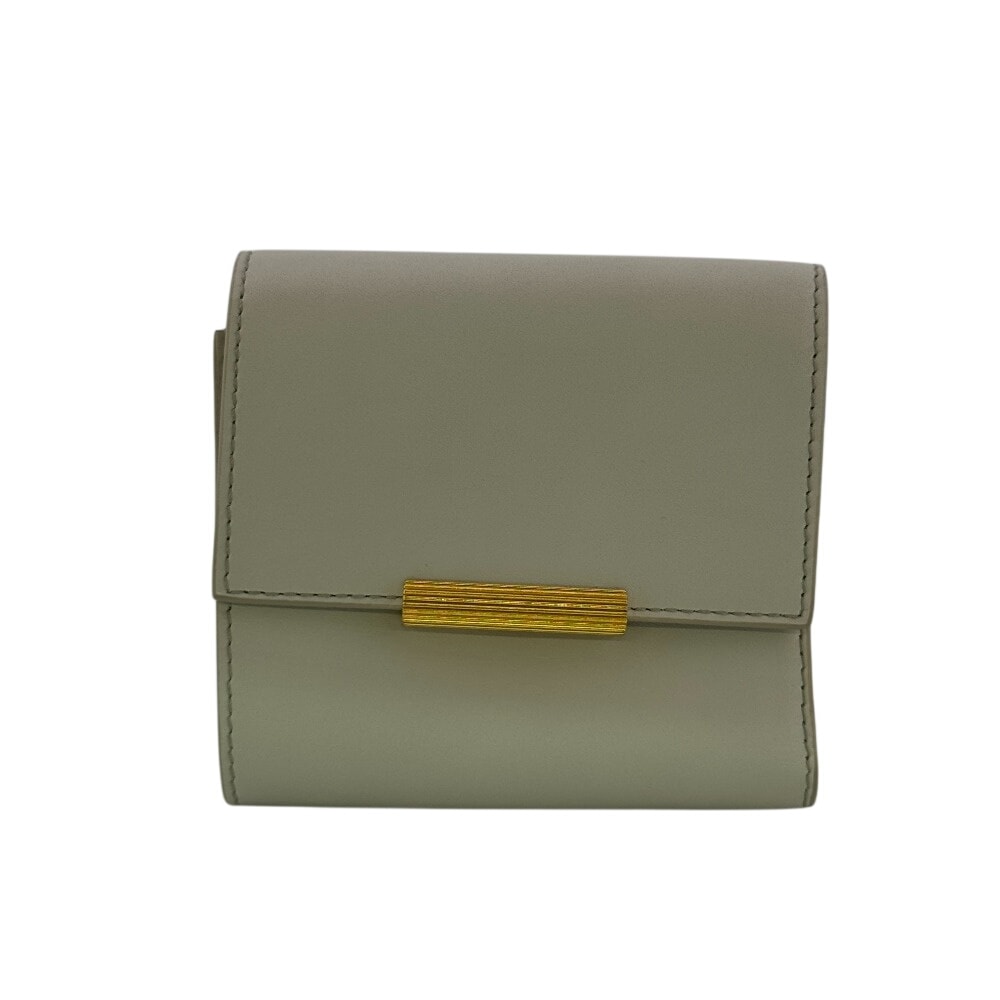 ボッテガヴェネタ BOTTEGAVENETA 三つ折り財布 コンパクトウォレット フラップ ホワイト