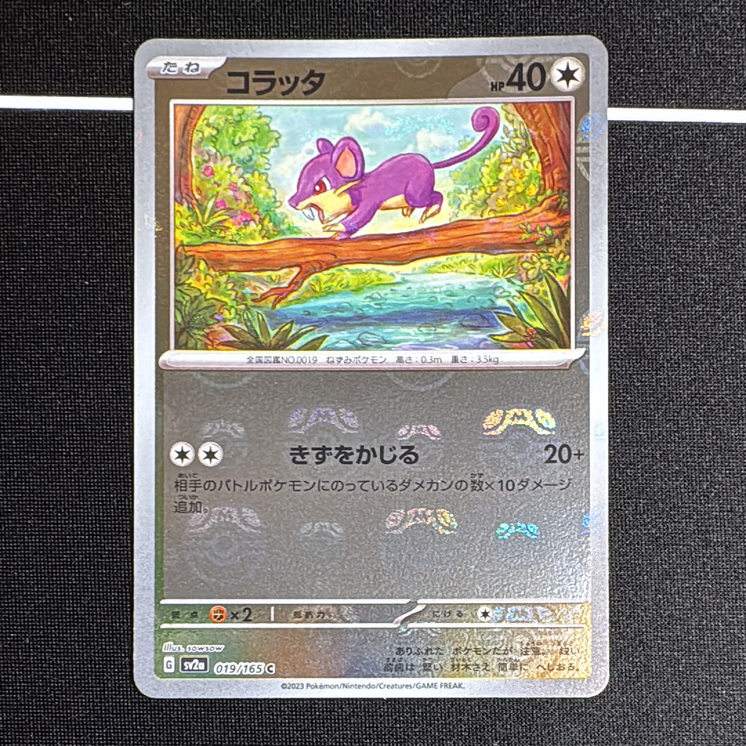 コラッタ C: マスターボールミラー[SV2a 019/165](強化拡張パック「ポケモンカード151」)