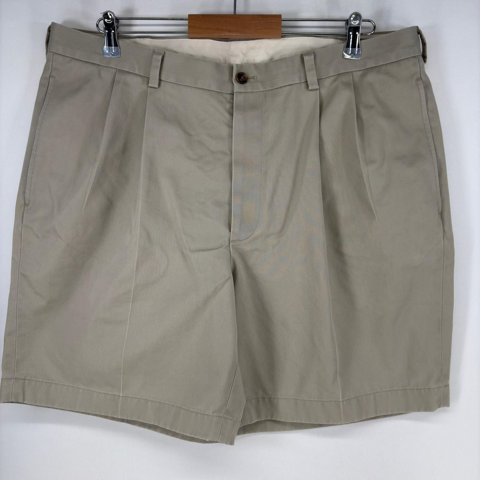 古着 ブルックスブラザーズ Brooks Brothers ショートパンツ ツータック チノパン ハーフパンツ w38  ベージュ系 メンズ