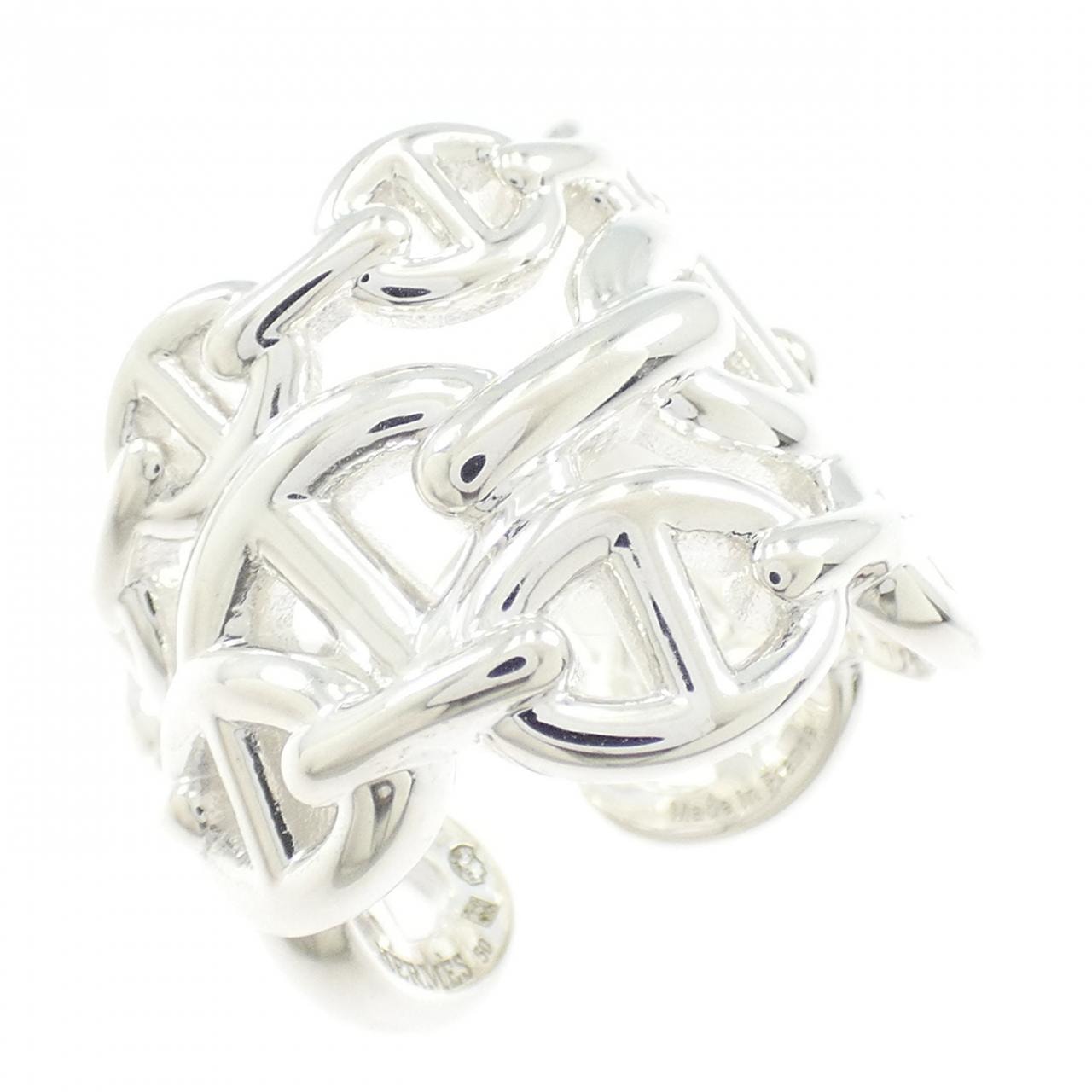 Hermes Chaine D'ancre Enchainee Ring GM Large Model "Silver"