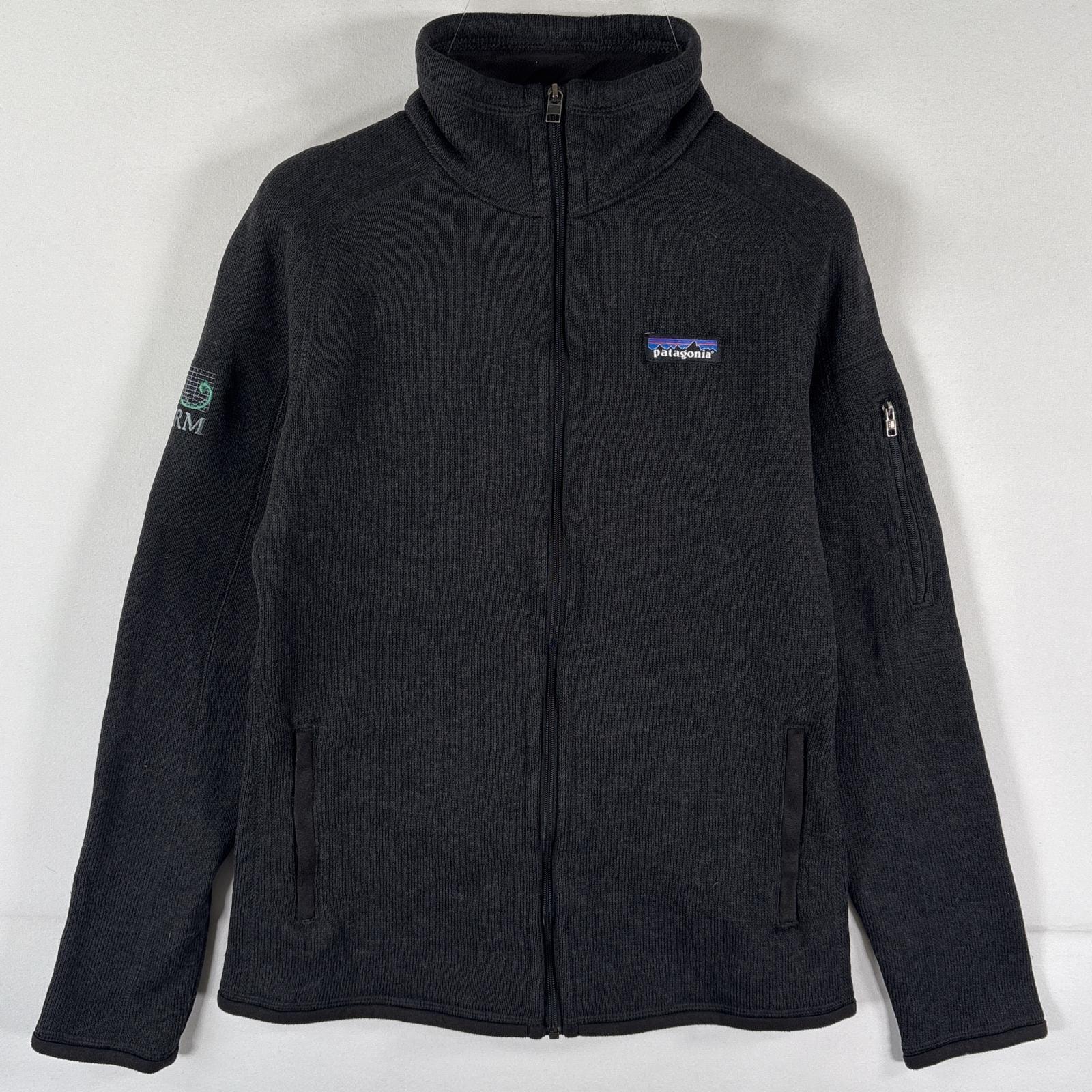 古着 パタゴニア patagonia ベターセーター フリース フルジップ ワンポイントロゴ アウトドア ニット XS ブラック レディース