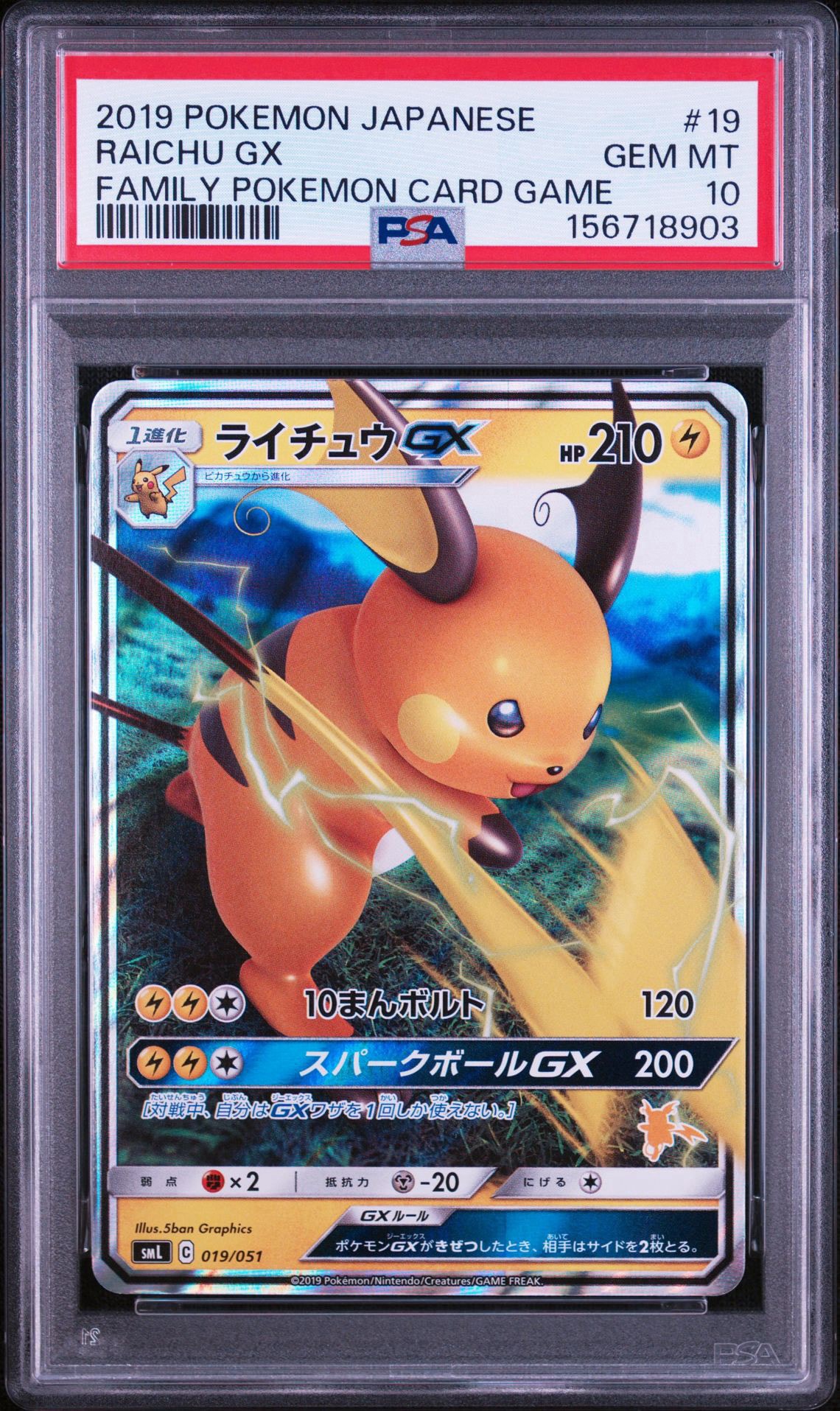 ライチュウGX [SML 019/051](サン&ムーン「ファミリーポケモンカードゲーム」)