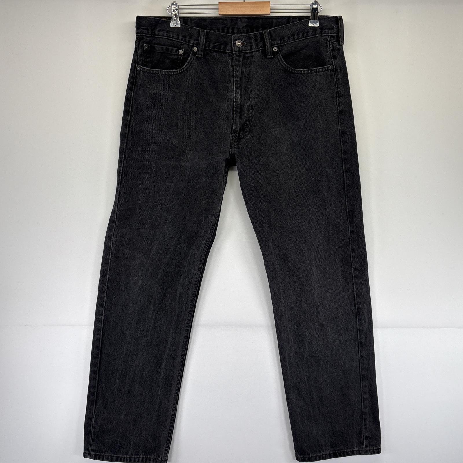 古着 リーバイス Levi's デニムパンツ 505 ストレート ジーンズ ジーパン 5ポケット 長ズボン 大きいサイズ w38 L32 ブラック メンズ