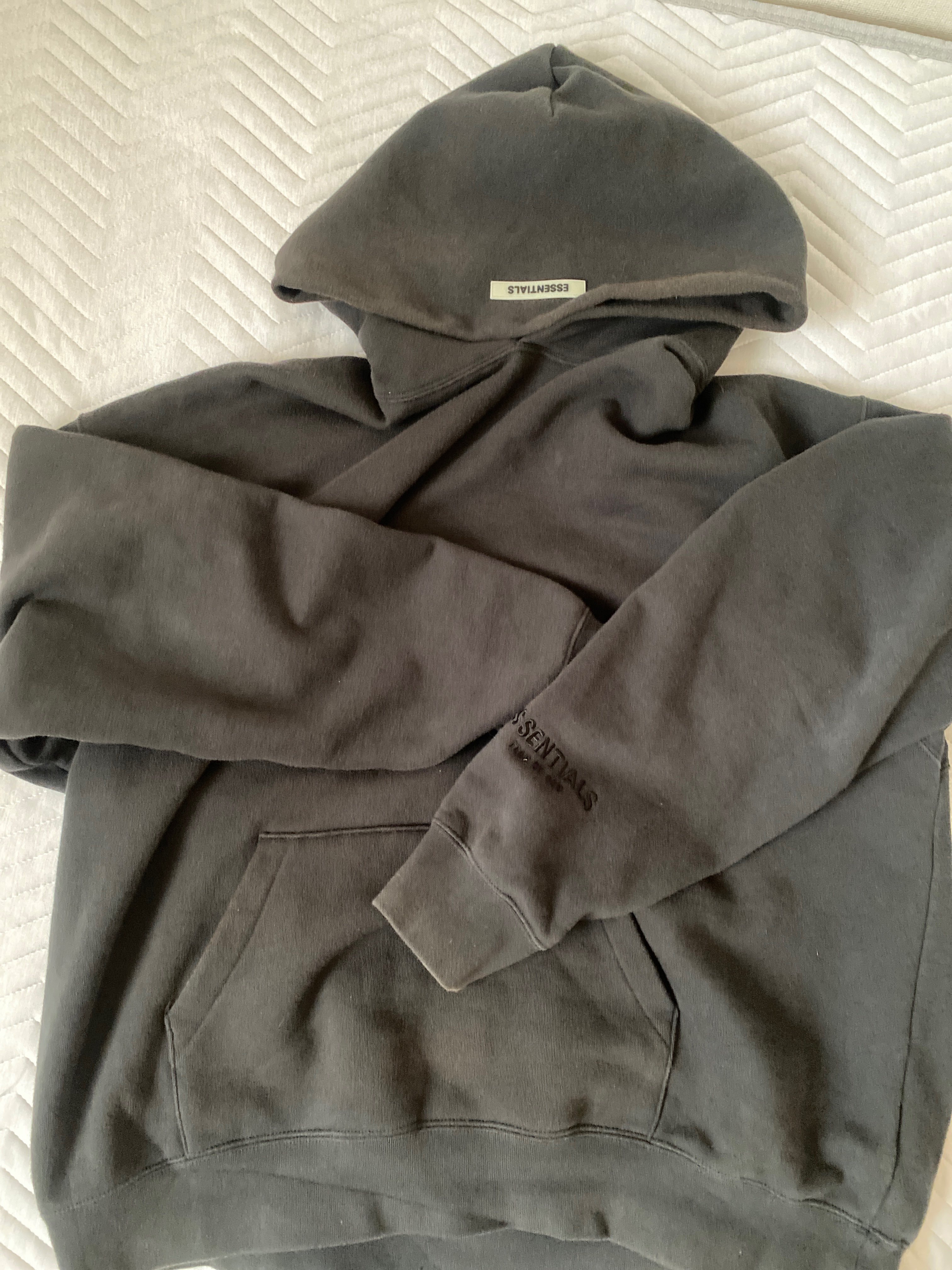 FEAR OF GOD ESSENTIALS 3M logo Pullover Hoodie "Black"