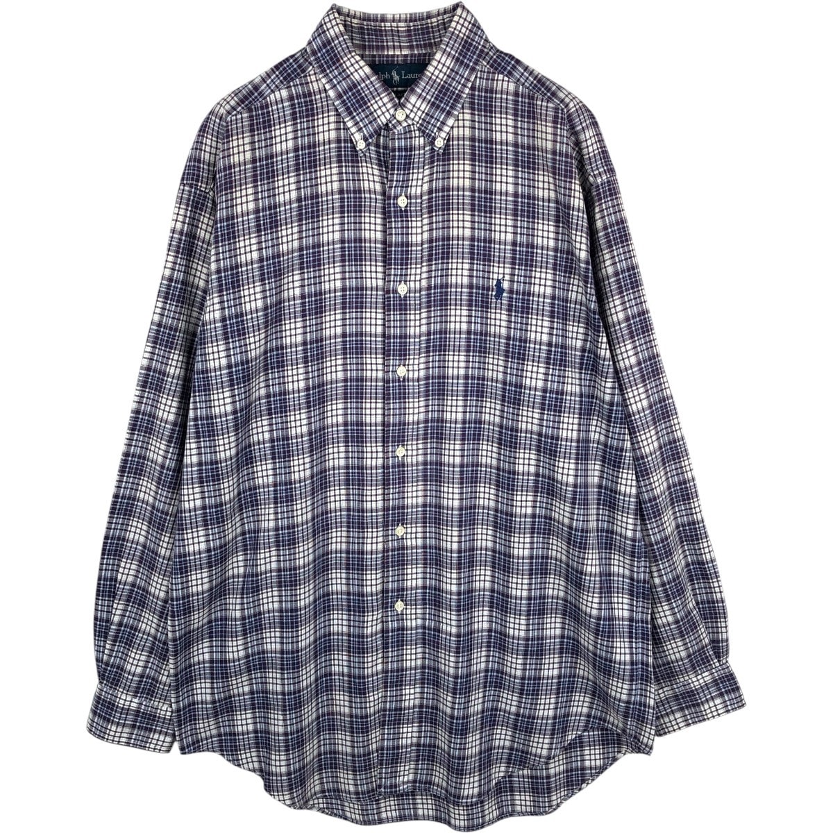 古着 ラルフローレン Ralph Lauren BLAKE 長袖 ボタンダウンチェックシャツ メンズM相当/eaa678033