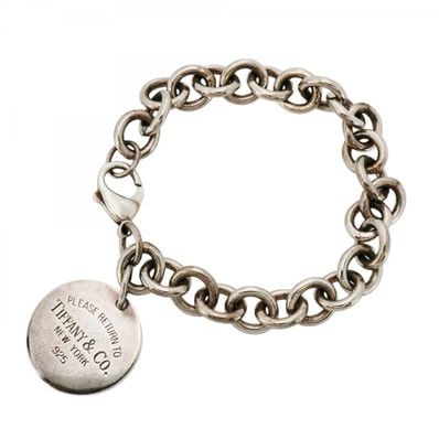 【6jdb0300-k】ティファニー ブレスレット リターントゥラウンド シルバー925【中古】レディース