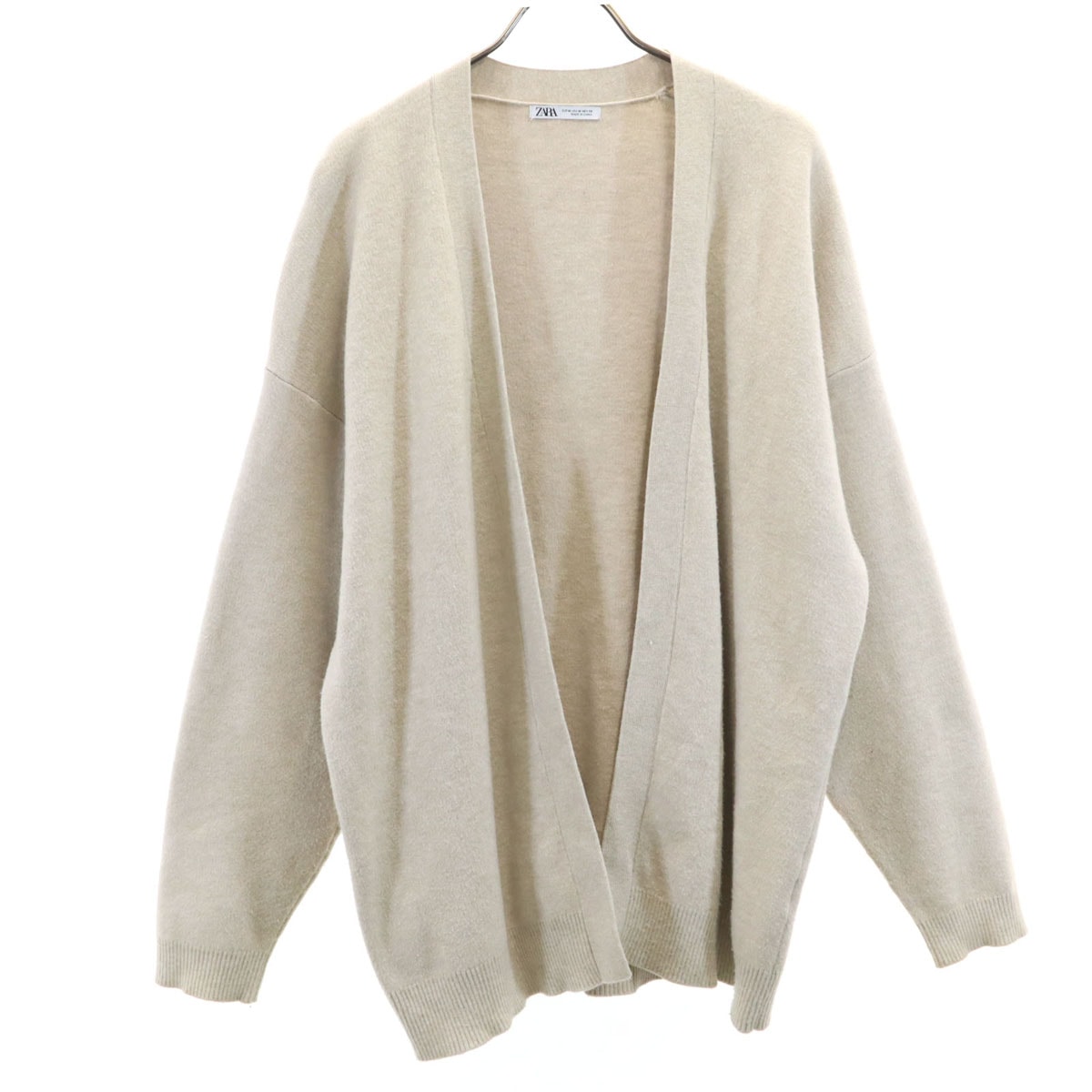 ZARA ザラ 長袖 ニットカーディガン M ベージュ