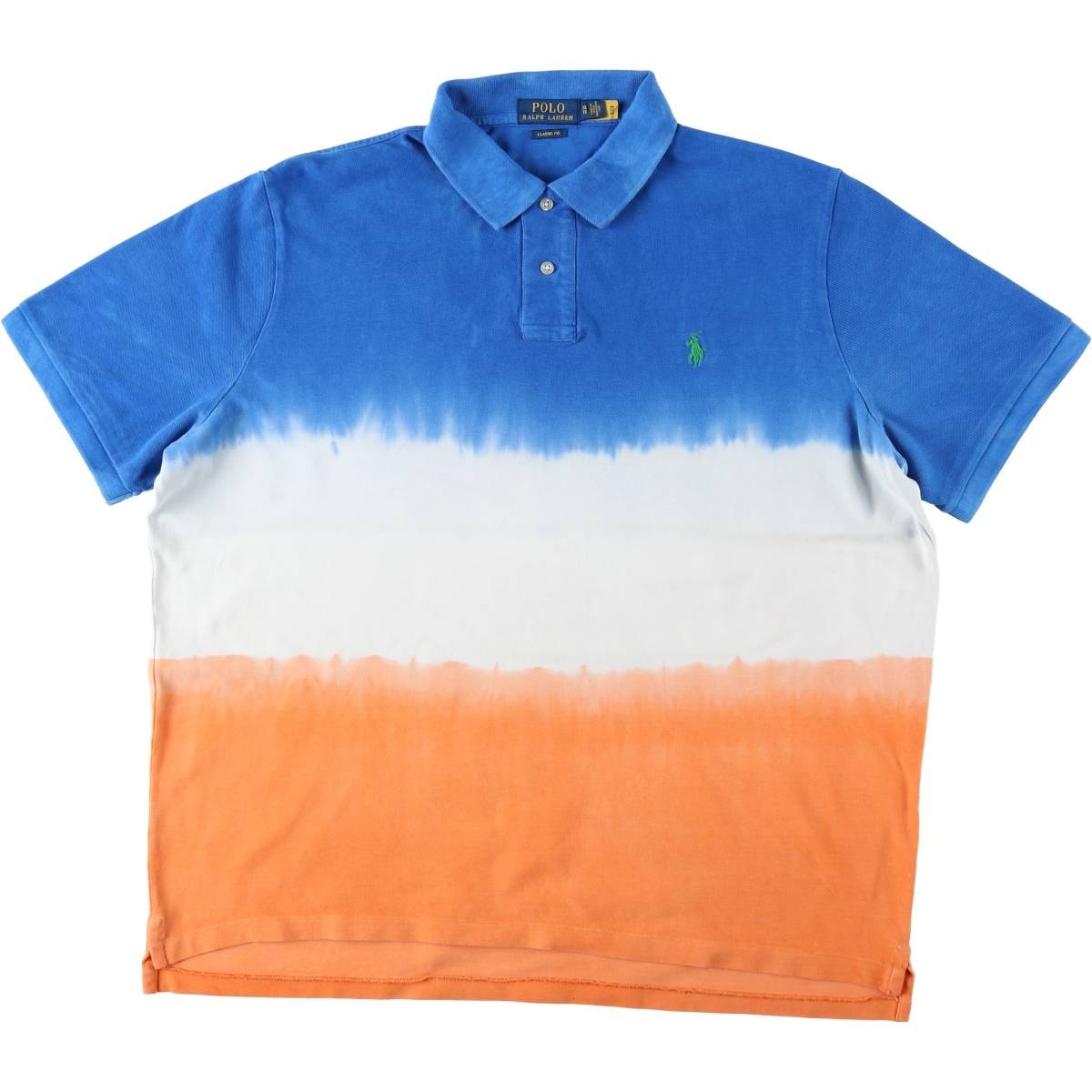 古着 ラルフローレン Ralph Lauren POLO RALPH LAUREN CLASSIC FIT タイダイ柄 半袖 ポロシャツ メンズXL相当/eaa644251