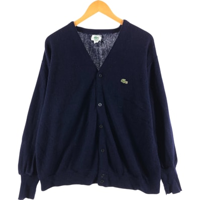 古着 80年代 ラコステ LACOSTE IZOD アクリルニットカーディガン USA製 メンズL相当 ヴィンテージ/eaa492173