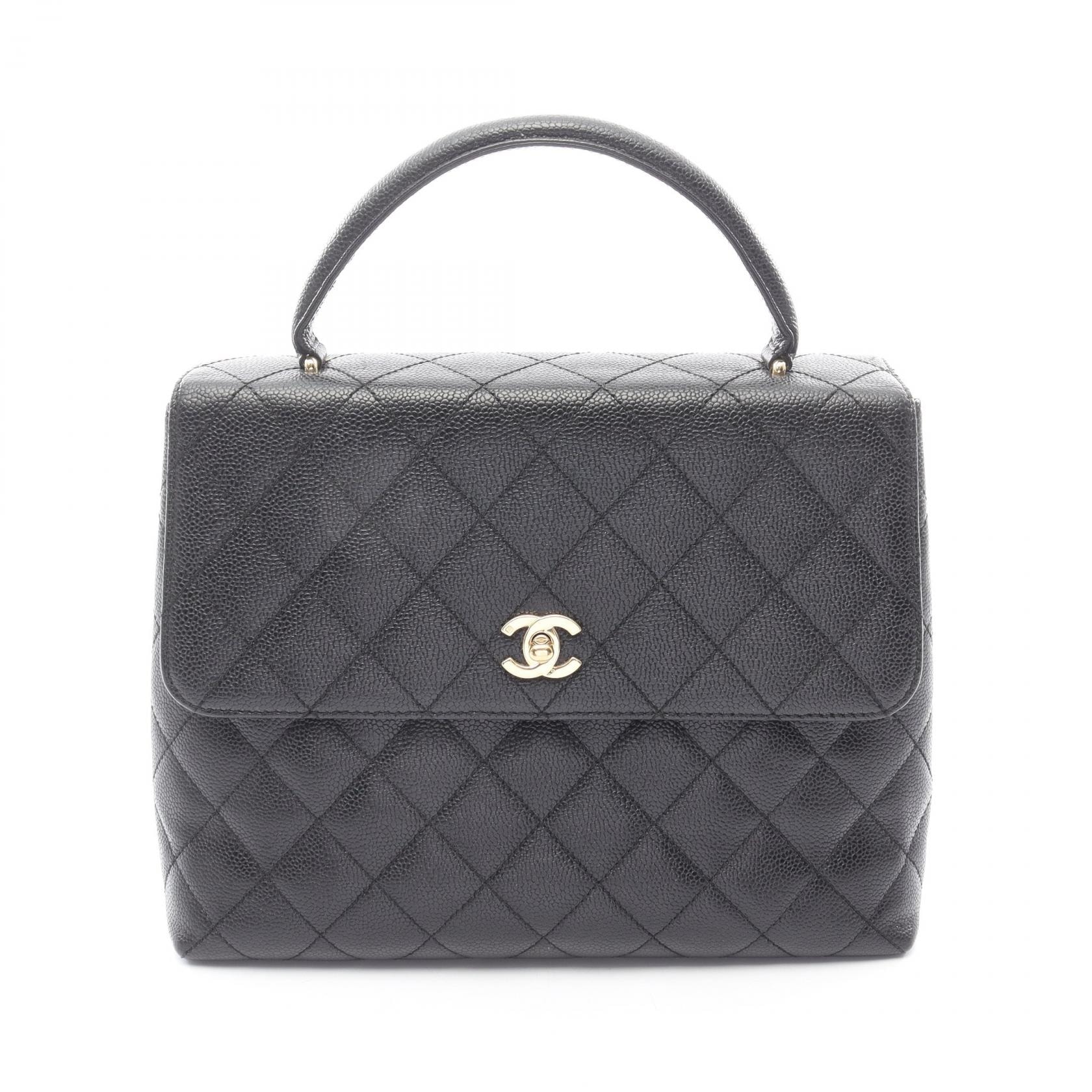 シャネル CHANEL マトラッセ ハンドバッグ バッグ レザー カーフ(牛革) レディース ブラック系 【中古】