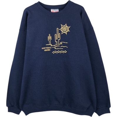 古着 ヘインズ Hanes HEAVYWEIGHT 刺繍 プリントスウェットシャツ トレーナー メンズXL相当/eaa670640