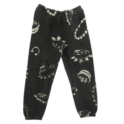 Supreme シュプリーム 20AW Studded Collars Sweatpant スタッズカラー プリント スウェットパンツ ダークグレー系 S【中古】