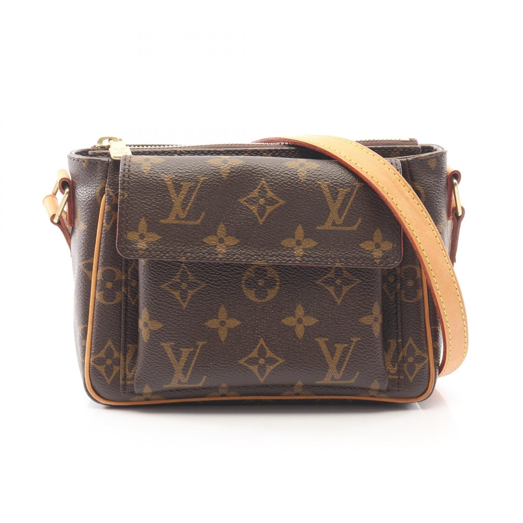 ルイ・ヴィトン LOUIS VUITTON ヴィバシテPM ショルダーバッグ バッグ PVCコーティングキャンバス レザー モノグラム レディース ブラウン系 M51165 【中古】