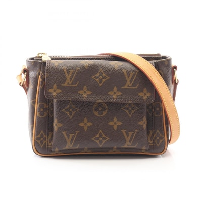 ルイ・ヴィトン LOUIS VUITTON ヴィバシテPM ショルダーバッグ バッグ PVCコーティングキャンバス レザー モノグラム レディース ブラウン系 M51165 【中古】