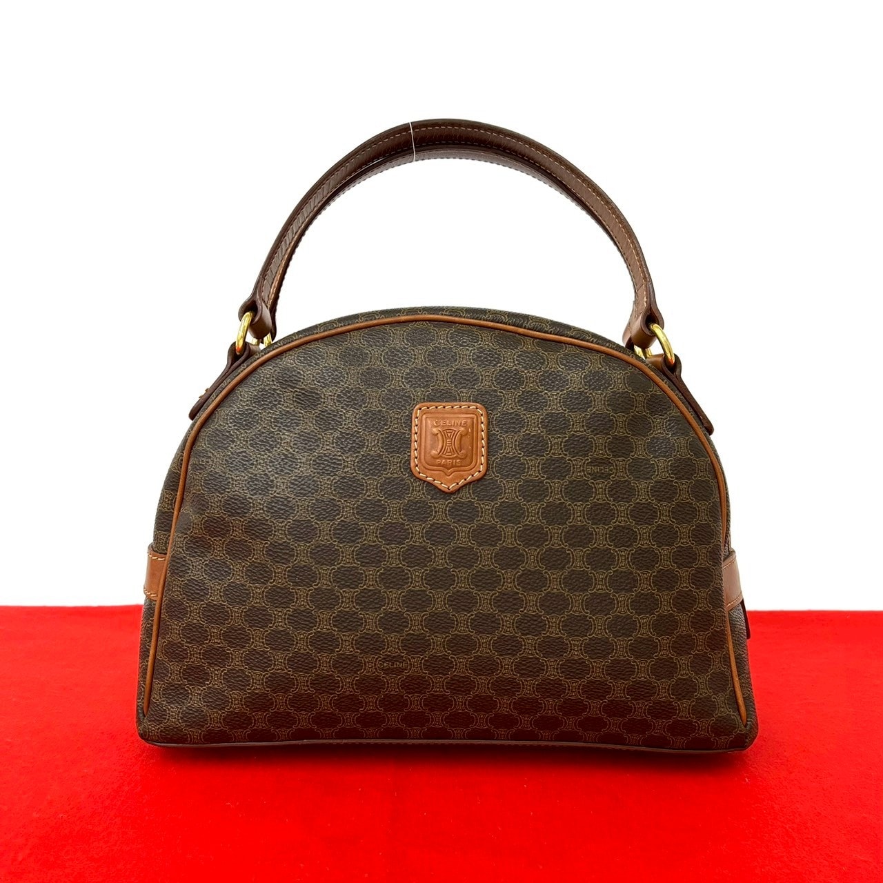 B (目立った傷や汚れなし)】CELINE セリーヌ マカダム ブラゾン 