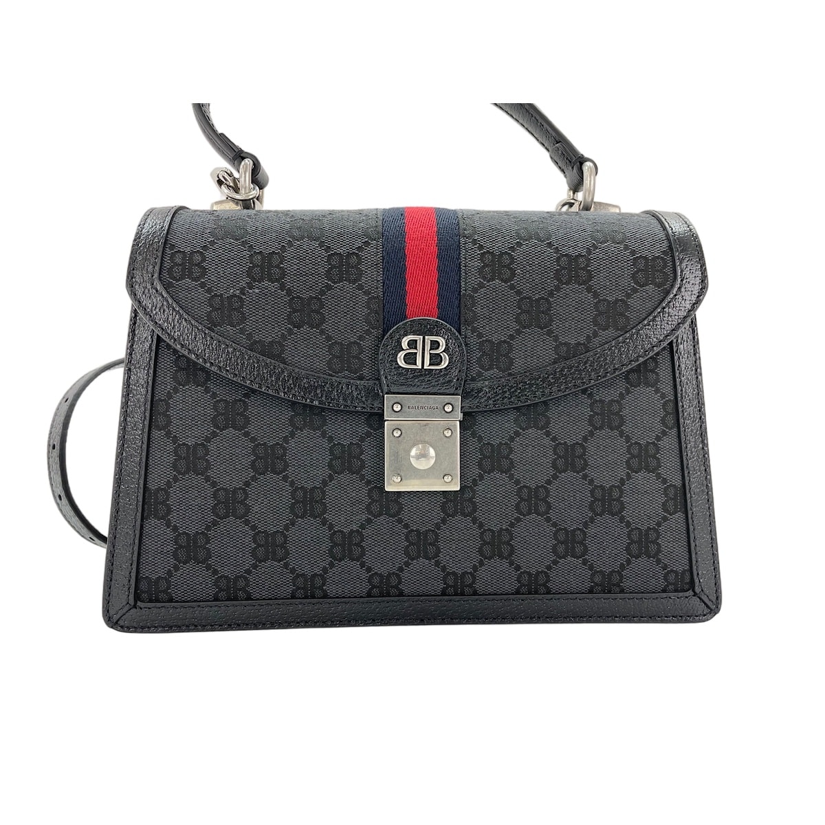 グッチ GUCCI BBキャンバス 2WAY×バレンシアガ ザハッカープロジェクト ハンドバッグ【中古】