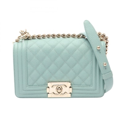 シャネル CHANEL ボーイシャネル スモール ショルダーバッグ バッグ キャビアスキン(グレインドカーフ) レディース ブルー系 A67085 【中古】
