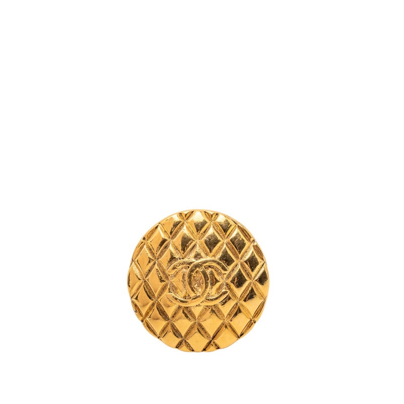 シャネル ココマーク マトラッセ ブローチ ゴールド メッキ レディース CHANEL 【中古】