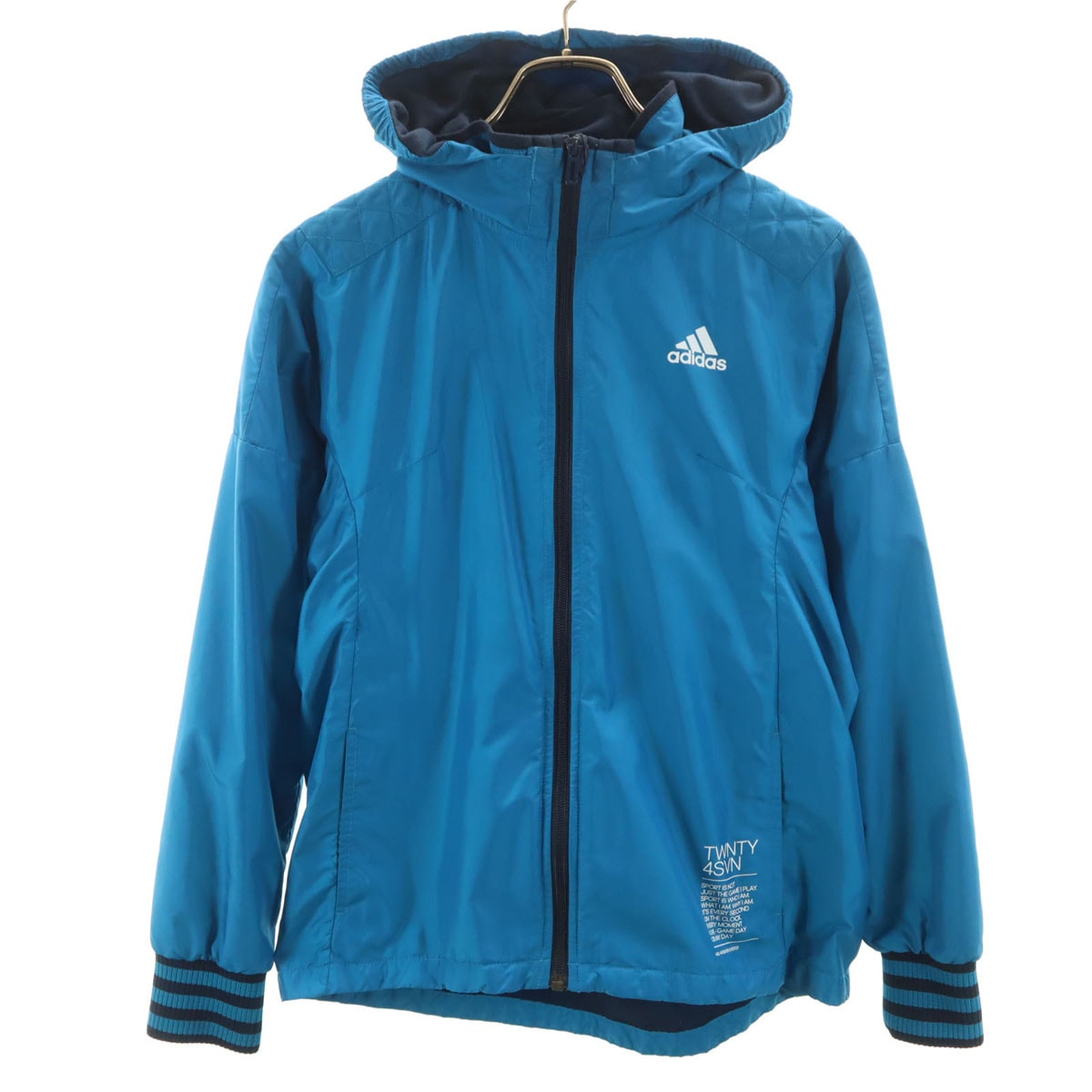 adidas アディダス ウインドブレーカー M ブルー ジャケット 裏トリコット
