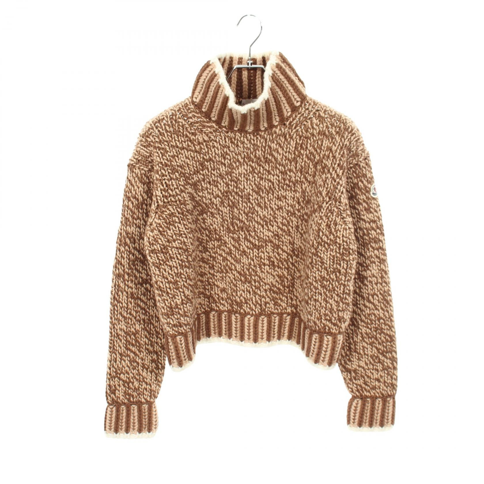 モンクレール MONCLER タートルネック ニット 衣料品 トップス ウール レディース ブラウン系 【中古】