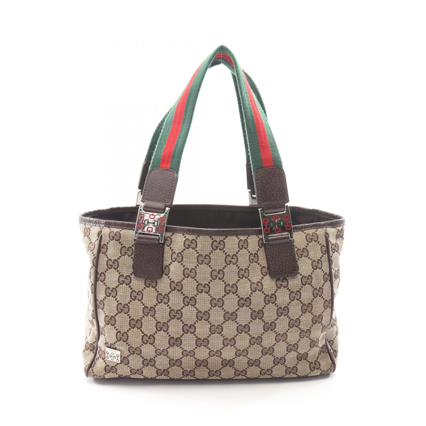 D (傷や汚れあり)】グッチ GUCCI GGキャンバス ホースビット シェリー