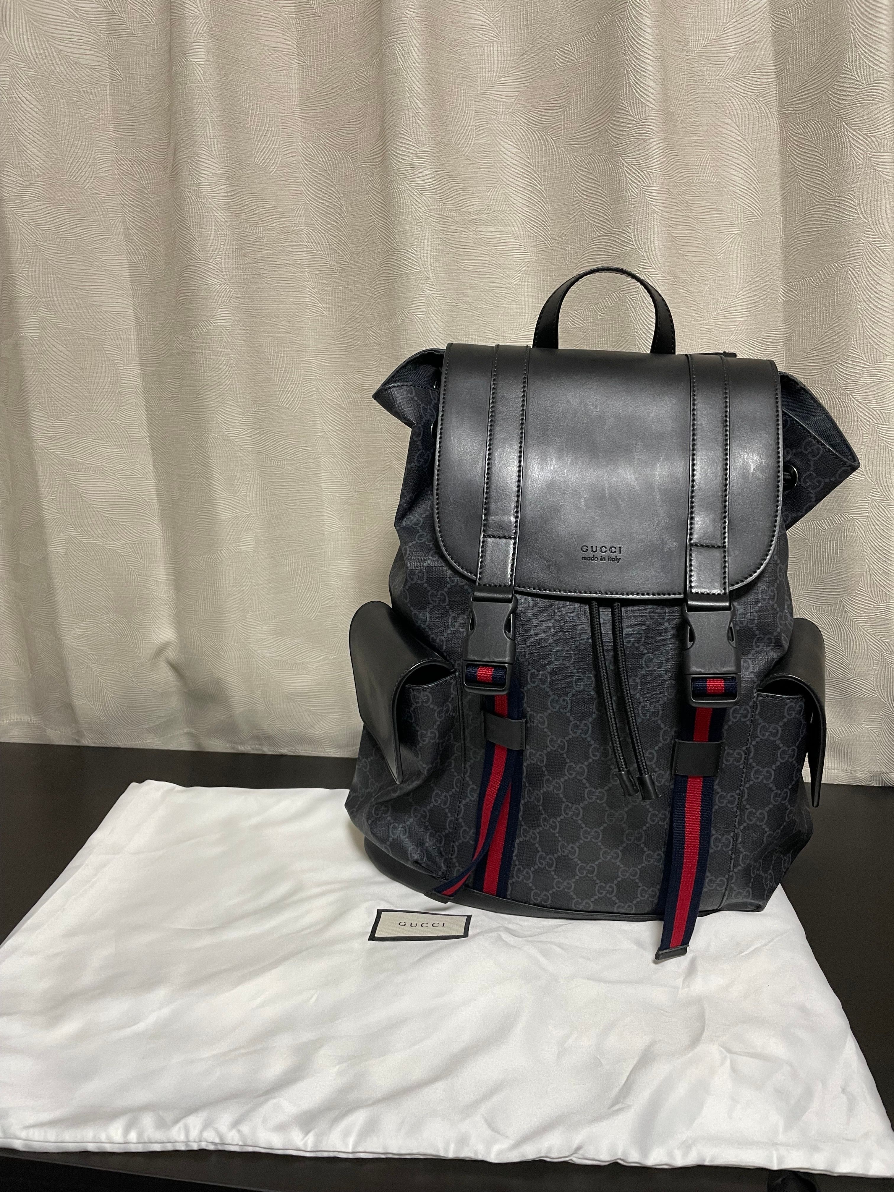 GUCCI GG Black Backpack