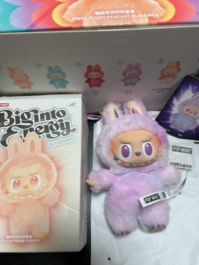POP MART THE MONSTERS (LABUBU) Big into Energy Series Plush Pendant LUCK