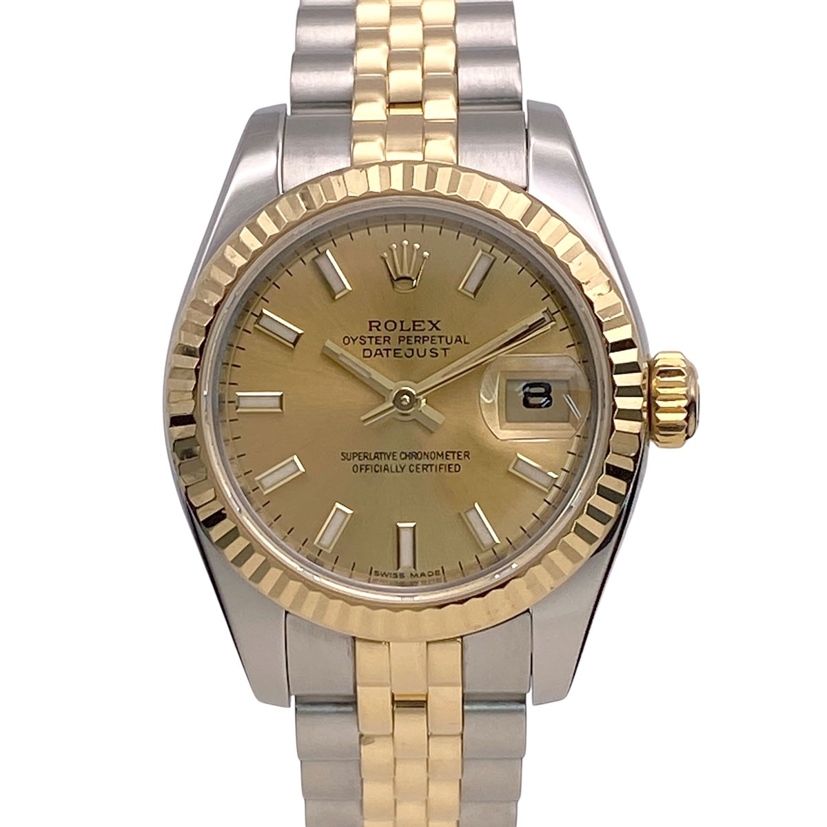ROLEX ロレックス デイトジャスト 26mm ジュビリーブレス G番 18K/SS 腕時計 179173 ステンレススチール イエローゴールド シルバー ゴールド レディース【中古】