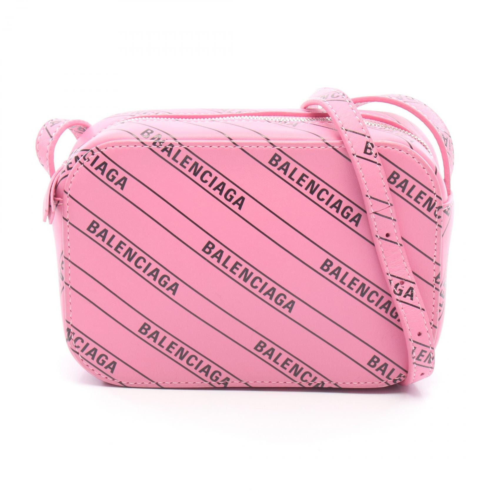 バレンシアガ BALENCIAGA EVERYDAY エブリデイ カメラバッグ XS ショルダーバッグ バッグ レザー レディース ピンク系 / ブラック系 552372 【中古】