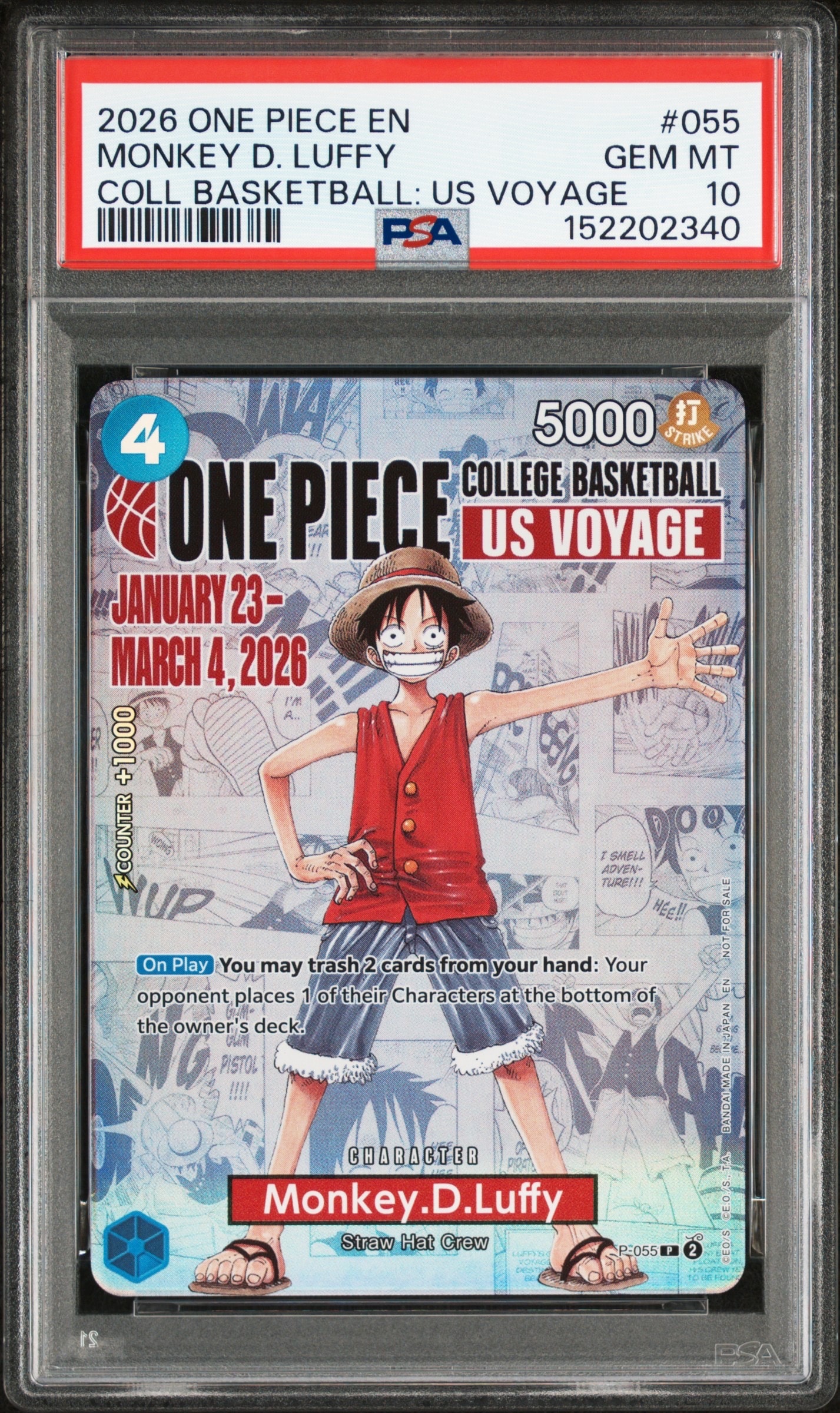 PSA10】モンキー・D・ルフィ P-P [P-001] (プレミアムカード