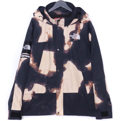 Supreme x The North Face Bleached Denim Print Mountain Jacket "Black"